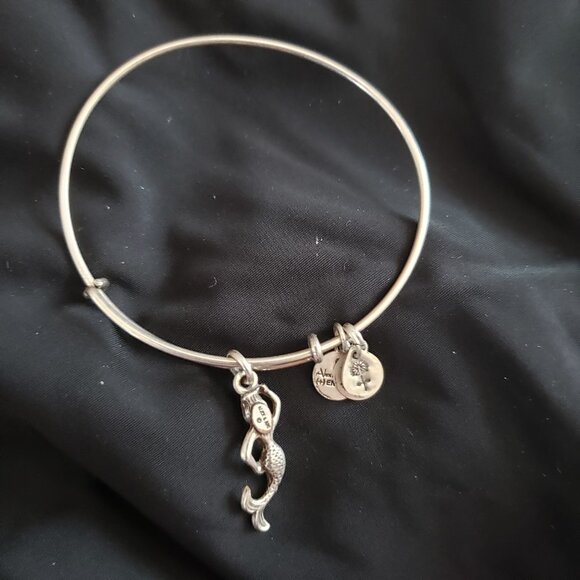 Alex and Ani Mermaid Silver Charm Bracelet Bangle Beach Boho 341 - Picture 2 of 3